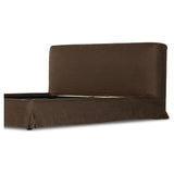 Featuring Aidan Brussels Coffee Slipcover Bed by Four Hands at Amethyst Home. Dreamy European style slipcovered bed in a thick Belgian linen.  Low profile and timeless appeal.
Durable and soft to the touch, Libeco-sourced linens and linen blends are artisan-made without toxic chemicals. Slipcovered styles are fully removable and machine-washable for easy care.
King: Overall Dimensions:. Amethyst Home provides interior design, new construction, custom furniture and area rugs in the Tampa metro area