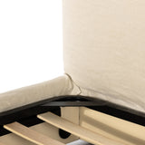 Featuring Aidan Natural Slipcover Bed by Four Hands at Amethyst Home. Dreamy European style slipcovered bed in a thick Belgian linen.  Low profile and timeless appeal.
Durable and soft to the touch, Libeco-sourced linens and linen blends are artisan-made without toxic chemicals. Slipcovered styles are fully removable and machine-washable for easy care.
King: Overall Dimensions: 84.25". Amethyst Home provides interior design, new construction, custom furniture and area rugs in the Dallas metro area