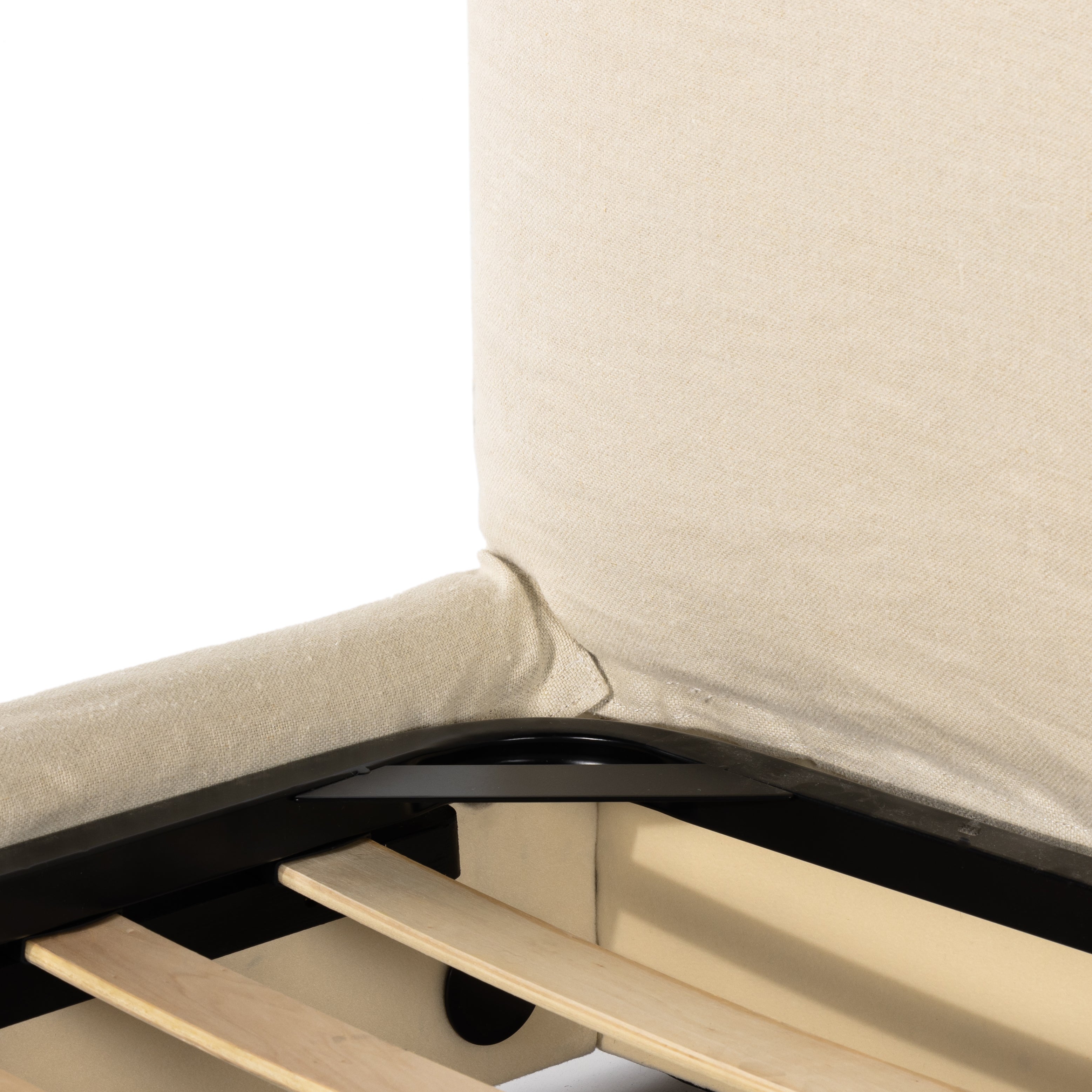 Featuring Aidan Natural Slipcover Bed by Four Hands at Amethyst Home. Dreamy European style slipcovered bed in a thick Belgian linen.  Low profile and timeless appeal.
Durable and soft to the touch, Libeco-sourced linens and linen blends are artisan-made without toxic chemicals. Slipcovered styles are fully removable and machine-washable for easy care.
King: Overall Dimensions: 84.25". Amethyst Home provides interior design, new construction, custom furniture and area rugs in the Dallas metro area