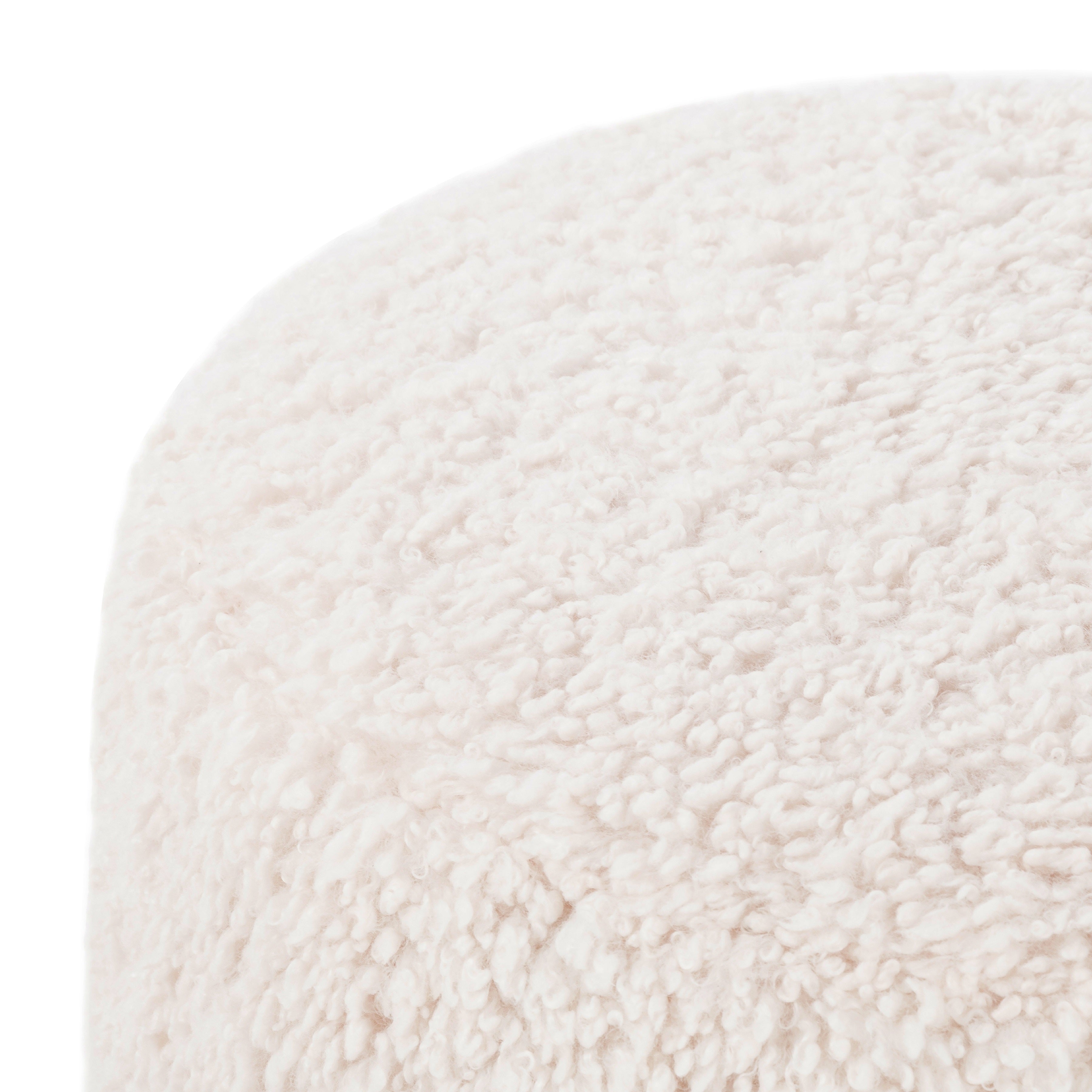 Featuring Aniston Andes Natural Ottoman by Four Hands at Amethyst Home. Place this round Aniston Andes Natural Ottoman just about anywhere for a subtle retro vibe. Upholstered in a faux Mongolian shearling with a high pile fur. Parawood legs are wirebrushed for a warm, vintage feel.
Overall Dimensions: 22.50"W x 22.50"L x 20.50"HWeight: 17.64 lbsVolume: 5.4 cu ft. Amethyst Home provides interior design services, furniture, rugs, and lighting in the Omaha metro area.