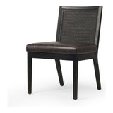 Featuring Antonia Black Armless Dining Chair by Four Hands at Amethyst Home. Mixed materials refresh a retro style. Brushed ebony cane frames top-grain leather seating with slight distressing, bringing more character to the seat.
Collection: KestonColors: Brushed Ebony Cane ,Brushed Ebony ,Sonoma BlackMaterials: Cane ,Solid Nettlewood ,Top Grain LeatherOverall Dimensions: 22.25"W . Amethyst Home provides interior design, new construction, custom furniture, and area rugs in the Monterey metro area.