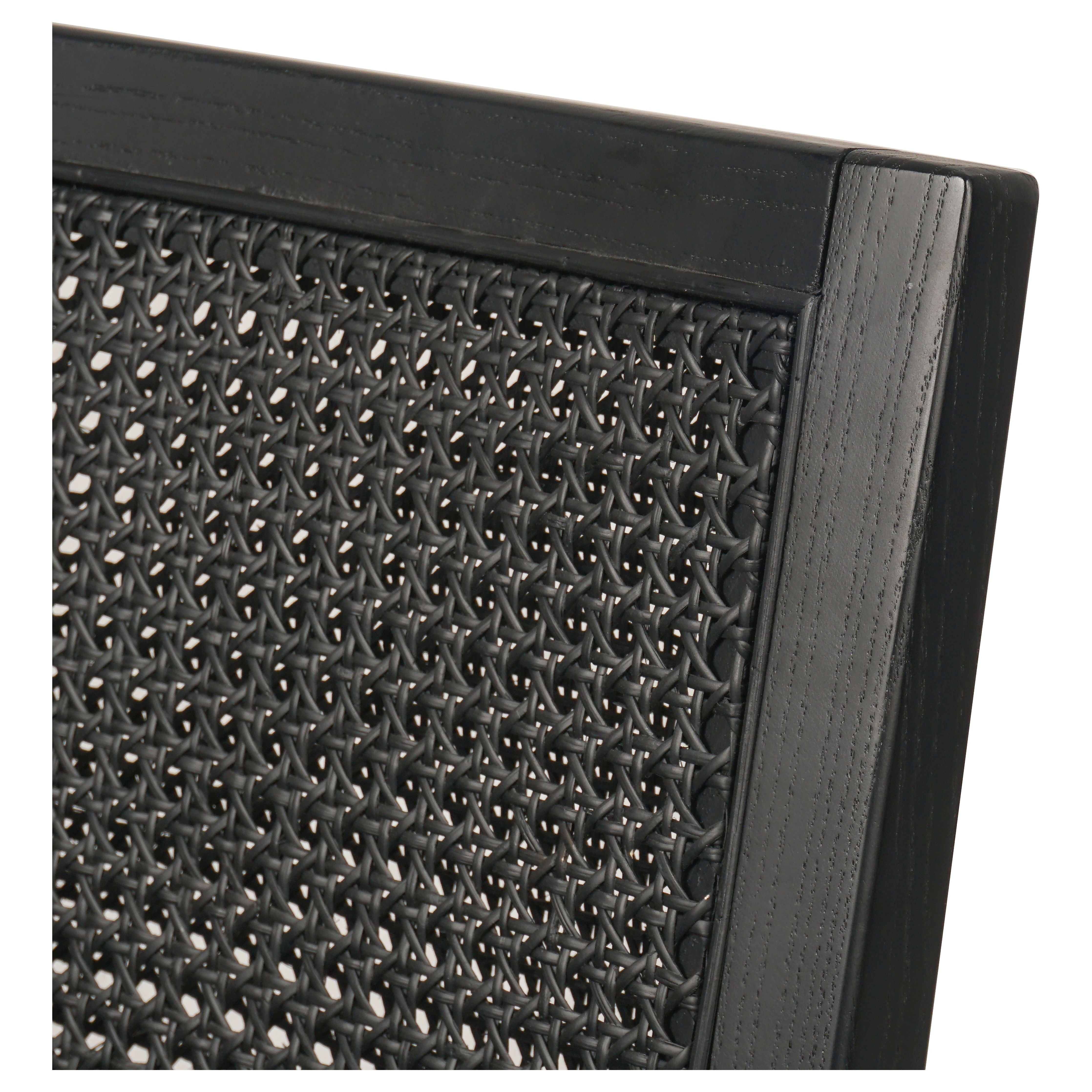 Featuring Antonia Black Armless Dining Chair by Four Hands at Amethyst Home. Mixed materials refresh a retro style. Brushed ebony cane frames top-grain leather seating with slight distressing, bringing more character to the seat.
Collection: KestonColors: Brushed Ebony Cane ,Brushed Ebony ,Sonoma BlackMaterials: Cane ,Solid Nettlewood ,Top Grain LeatherOverall Dimensions: 22.25". Amethyst Home provides interior design, new construction, custom furniture, and area rugs in the Scottsdale metro area.