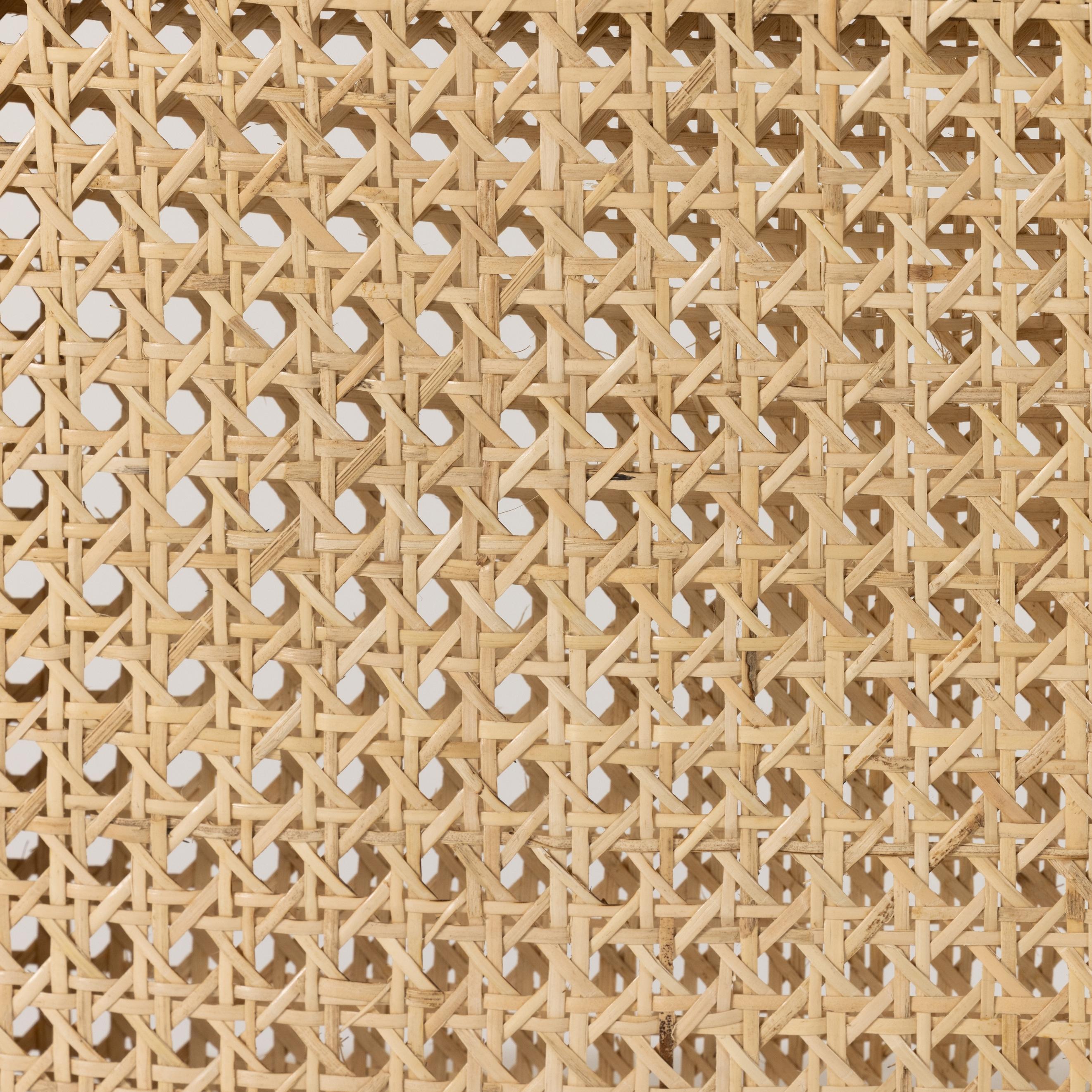 Featuring Antonia Solid Parawood Cane Armless Stool by Four Hands at Amethyst Home. Mixed materials refresh retro stool seating. Light-toasted nettlewood frames a textural inlay of natural cane for a clean, monochromatic look, with a light, linen-blend seat of high-performance fabric brings smart sensibility to bar-style seating. Performance fabrics are sp. Amethyst Home provides interior design, new home construction design consulting, vintage area rugs, and lighting in the Des Moines metro area.