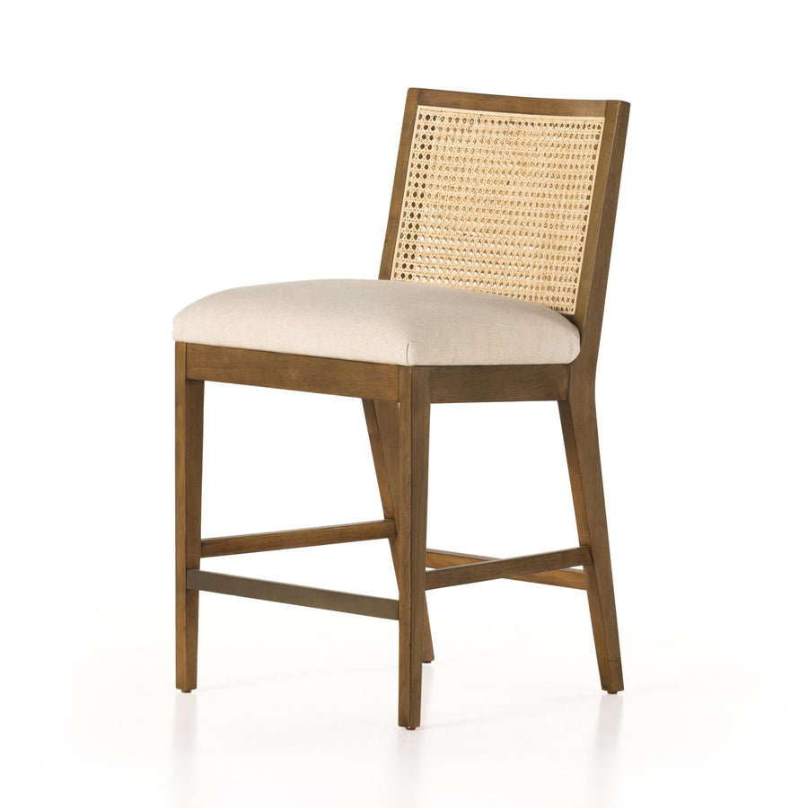 Antonia Solid Parawood Cane Armless Stool