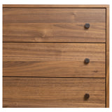 Featuring Arturo Natural Walnut 6 Drawer Dresser by Four Hands at Amethyst Home. Inspired by campaign-style furniture of the 1800s — packable pieces first designed for traveling military use — a simply shaped dresser of natural walnut features a subtly inset top and rounded legs, finished with wooden hardware.
Collection: WallisColors: Natural Walnut . Amethyst Home provides interior design, new home construction design consulting, vintage area rugs, and lighting in the Los Angeles metro area.