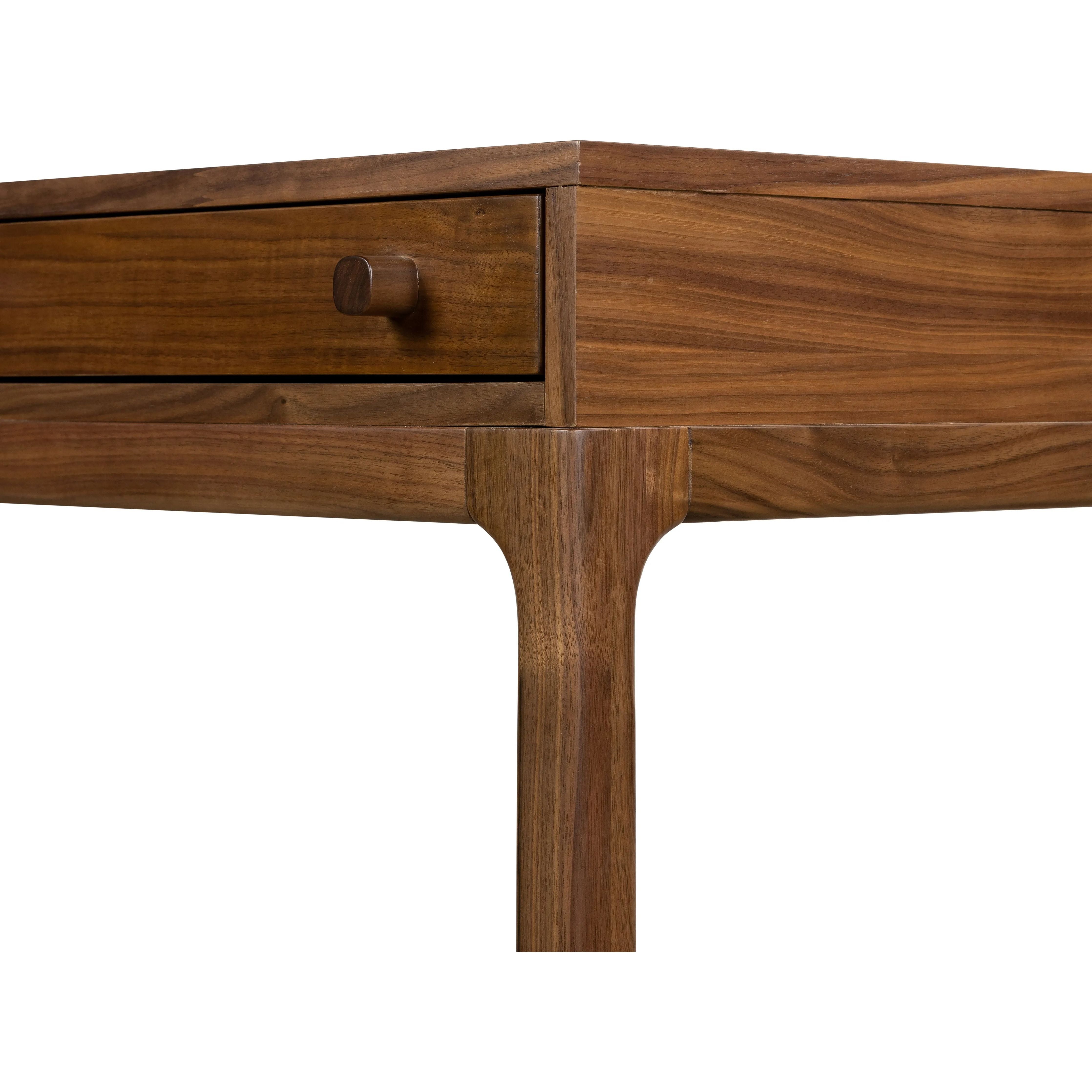 Featuring Arturo Natural Walnut Desk by Four Hands at Amethyst Home. Made from solid walnut in a classic natural finish, a slim-profile desk features three drawers to keep frequently used items on hand.Overall Dimensions: 59.75"W x 22.25"L x 31"H
Collection: WallisColors: Natural WalnutMaterials: Solid Walnut Dimentions: 22.25 in x 59.75 in x 31.0 in Weight: 1. Amethyst Home provides interior design, new home construction design consulting, vintage area rugs, and lighting in the Dallas metro area.