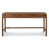 Featuring Arturo Natural Walnut Desk by Four Hands at Amethyst Home. Made from solid walnut in a classic natural finish, a slim-profile desk features three drawers to keep frequently used items on hand.Overall Dimensions: 59.75"W x 22.25"L x 31"H
Collection: WallisColors: Natural WalnutMaterials: Solid Walnut Dimentions: 22.25 in x 59.75 in x 31.0 in Weight: . Amethyst Home provides interior design, new home construction design consulting, vintage area rugs, and lighting in the Houston metro area.