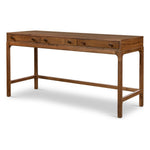 Featuring Arturo Natural Walnut Desk by Four Hands at Amethyst Home. Made from solid walnut in a classic natural finish, a slim-profile desk features three drawers to keep frequently used items on hand.Overall Dimensions: 59.75"W x 22.25"L x 31"H
Collection: WallisColors: Natural WalnutMaterials: Solid Walnut Dimentions: 22.25 in x 59.75 in x 31.0 in Weig. Amethyst Home provides interior design, new home construction design consulting, vintage area rugs, and lighting in the Los Angeles metro area.