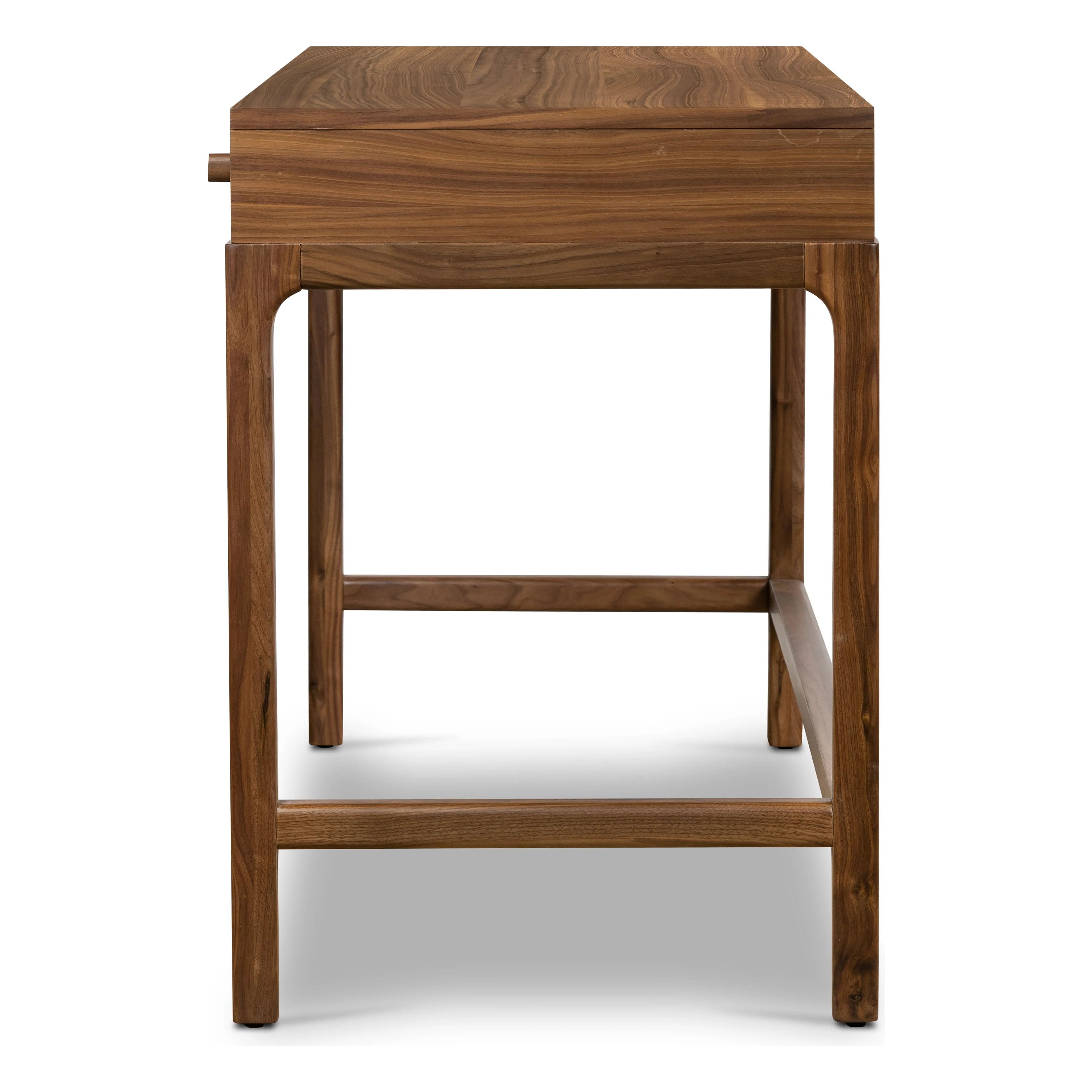 Featuring Arturo Natural Walnut Desk by Four Hands at Amethyst Home. Made from solid walnut in a classic natural finish, a slim-profile desk features three drawers to keep frequently used items on hand.Overall Dimensions: 59.75"W x 22.25"L x 31"H
Collection: WallisColors: Natural WalnutMaterials: Solid Walnut Dimentions: 22.25 in x 59.75 in x 31.0 in Weight. Amethyst Home provides interior design, new home construction design consulting, vintage area rugs, and lighting in the Park City metro area.