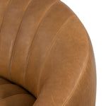Featuring Audie Heirloom Sienna Swivel Chair by Four Hands at Amethyst Home. The Audie Heirloom Sienna Swivel Chair is made of heirloom leather that is salvaged and processed from upcycled hides featuring an abundance of natural markings, scars and color variations. The result? Supple, buttery-soft hides with an unmatched depth of color and authentic lived-in look.
Overall Dimensions: 35.5. Amethyst Home provides interior design services, furniture, rugs, and lighting in the Des Moines metro area.