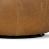 Featuring Audie Heirloom Sienna Swivel Chair by Four Hands at Amethyst Home. The Audie Heirloom Sienna Swivel Chair is made of heirloom leather that is salvaged and processed from upcycled hides featuring an abundance of natural markings, scars and color variations. The result? Supple, buttery-soft hides with an unmatched depth of color and authentic lived-in look.
Overall Dimensions: . Amethyst Home provides interior design services, furniture, rugs, and lighting in the Salt Lake City metro area.