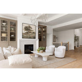 The Aurora Swivel is the perfect blend of comfort and style. The Sherwin Williams Library Pewter and Pure White finishes add