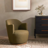 Featuring Aurora Swivel Chair by Four Hands at Amethyst Home. Petite & designed for comfort -- a chic swivel for a living room or tucked in a corner.
Overall Dimensions: 26"W x 32"L x 31"HColors: Distressed Natural , Fiqa Boucle OliveMaterials: Solid Parawood , 100% PolyesterWeight: 48.5Volume: 18.5Seat Depth: 22"Seat Height: 17.50"Arm Height from Floor: 26"Arm Height from Seat: 8.50"S. Amethyst Home provides interior design, new construction, custom furniture and area rugs in the Miami metro area
