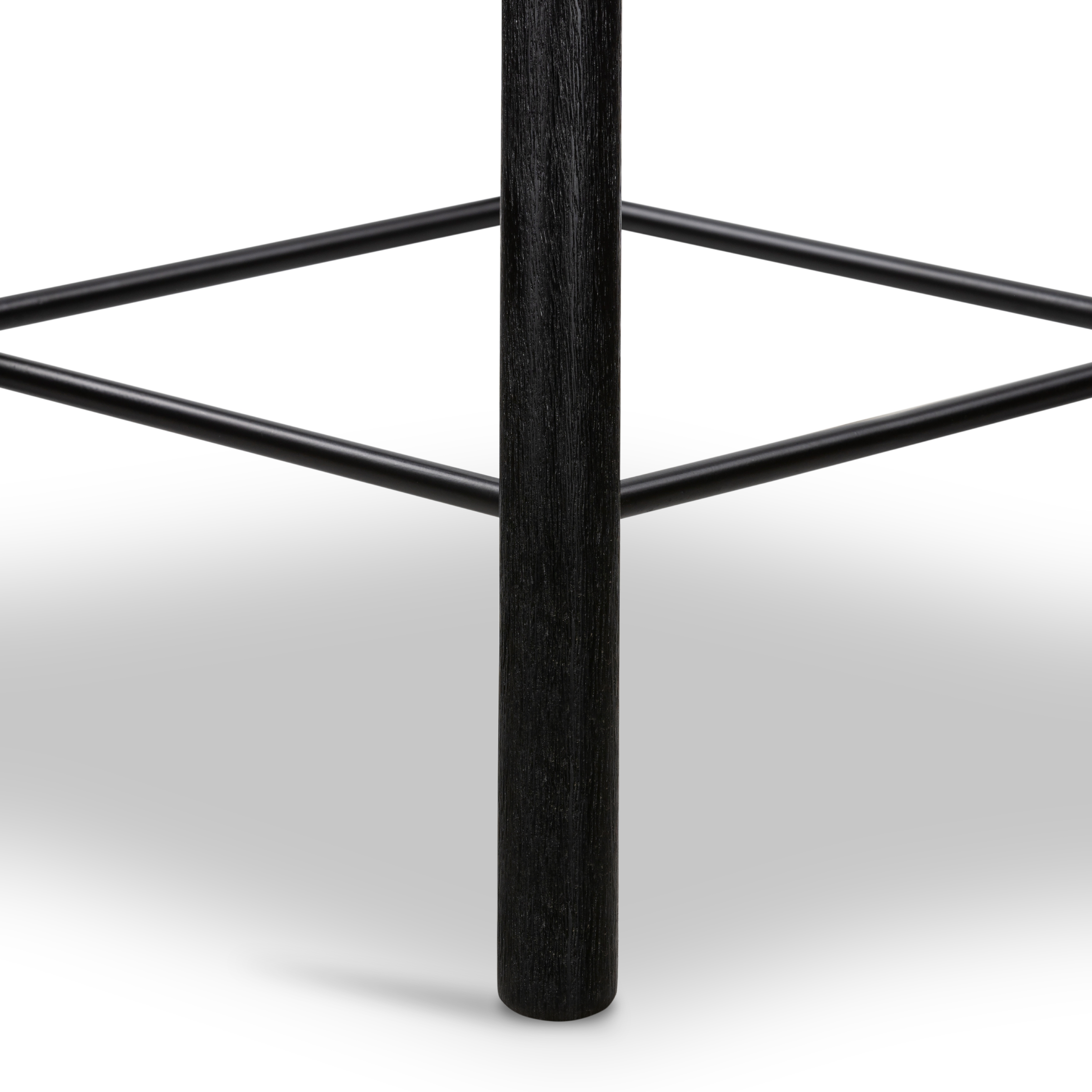 Featuring Barrett Counter Stool - Matte Black by Four Hands at Amethyst Home. The Barrett Matte Black Bar and Counter Stool is sculpted for comfort. Crafted from rich parawood, black iron stretchers lend an updated look to simply styled bar or counter seating finished in a sleek matte black.
Colors: Matte Black Parawood, Matte Black IronMaterials: Solid Parawood, IronWeight: 13.89 lbVo. Amethyst Home provides interior design, new construction, custom furniture, and rugs for the Atlanta metro area.