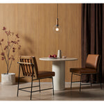 Featuring Belle Round Cream Marble Dining Table by Four Hands at Amethyst Home. Simply sophisticated. A bistro-style table inspired by 1970s Italian design, an ivory-finished iron base supports a rounded tabletop of cream-colored solid marble, for a fresh, monochromatic look that pairs with just about anything.
Overall Dimensions: 38"w x 38"d x 30"hColors: Ivory Iron , Cream MarbleMate. Amethyst Home provides interior design, new construction, custom furniture and area rugs in the Miami metro area