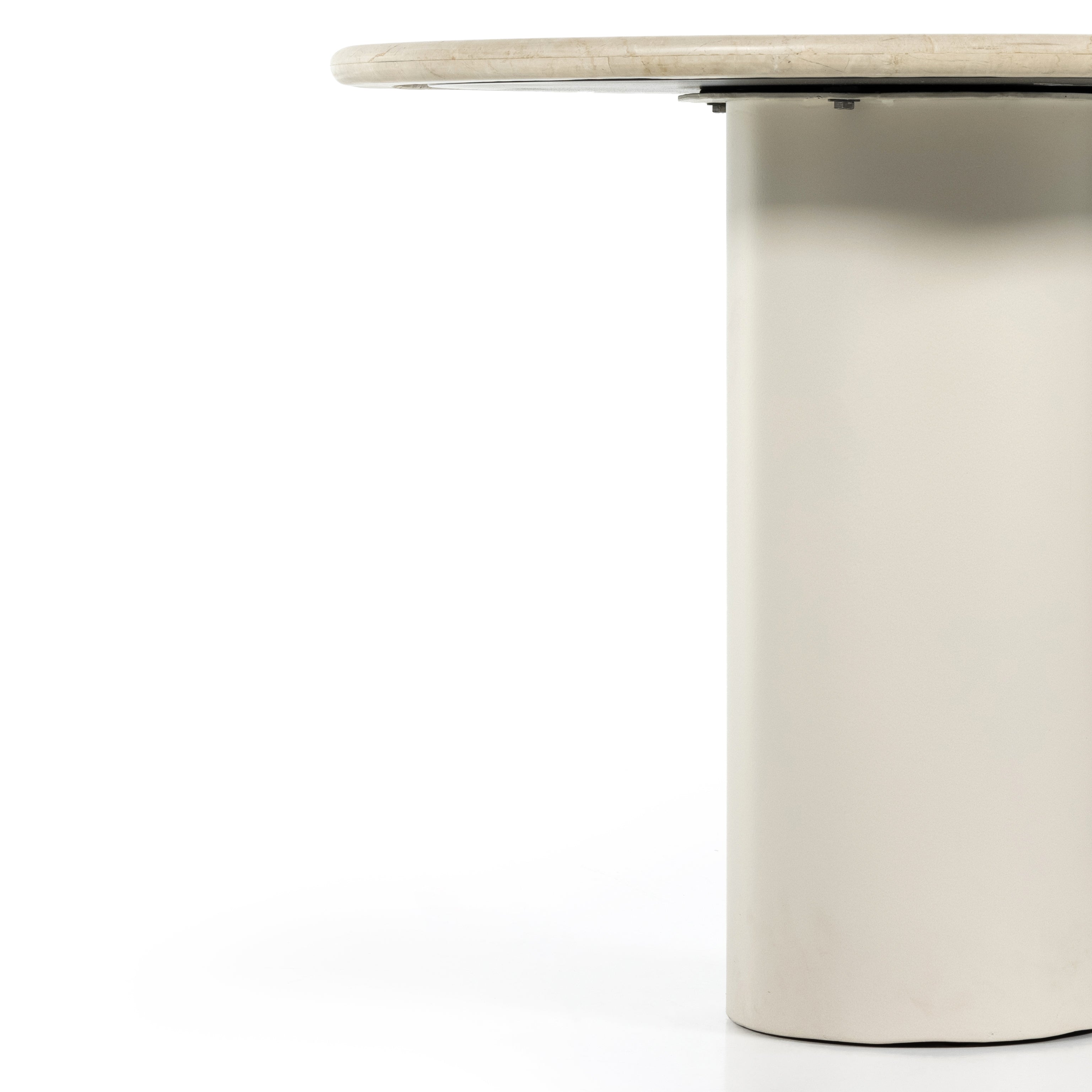 Featuring Belle Round Cream Marble Dining Table by Four Hands at Amethyst Home. Simply sophisticated. A bistro-style table inspired by 1970s Italian design, an ivory-finished iron base supports a rounded tabletop of cream-colored solid marble, for a fresh, monochromatic look that pairs with just about anything.
Overall Dimensions: 38"w x 38"d x 30"hColors: Ivory Iron , Cream Ma. Amethyst Home provides interior design, new construction, custom furniture and area rugs in the Winter Garden metro area