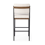 Featuring Benton Fayette Cloud Stool by Four Hands at Amethyst Home. Bring a crisp, clean look to the counter. Slim, black-finished iron forms an airy frame for pristinely tailored performance fabric, with solid oak decking for an eye-catching material mix. Performance fabrics are specially created to withstand spills, stains, high traffic and wear, ensuring long-term comfort and unm. Amethyst Home provides interior design, new construction, custom furniture, and area rugs in the Tampa metro area.