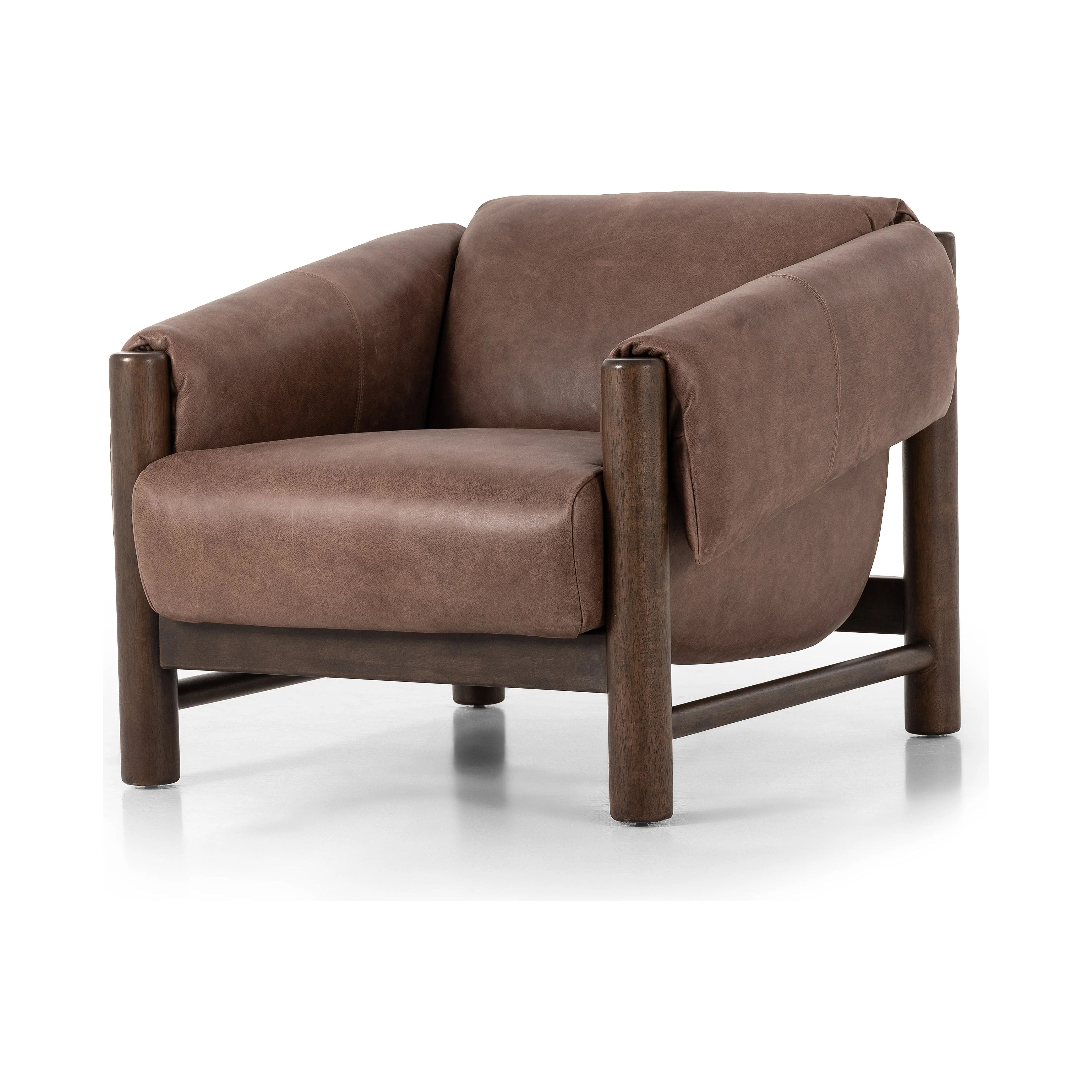 Featuring Boden Palermo Cigar Chair by Four Hands at Amethyst Home. This vintage-inspired chair features deep cushioning for a relaxed, sink-in feel. Designed with cushion-wrapped arms and upholstered in a signature leather in a rich cigar shade. Parawood frame brings a monotone moment to the entire piece.Overall Dimensions: 40.5"W x 36"L x 30"H
Collection: Ken. Amethyst Home provides interior design, new home construction design consulting, vintage area rugs, and lighting in the Omaha metro area.