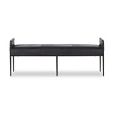 Featuring Brickel Heirloom Black Dining Backless Bench by Four Hands at Amethyst Home. Black top-grain leather steals the show in this sleek, simple bench. Sourced from one of the oldest family-owned tanneries in Italy's Bassano del Grappa, heirloom leather is salvaged and processed from upcycled hides featuring an abundance of natural markings, scars and color. Amethyst Home provides interior design, new home construction design consulting, vintage area rugs, and lighting in the Miami metro area.