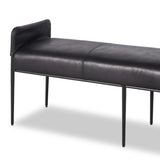 Featuring Brickel Heirloom Black Dining Backless Bench by Four Hands at Amethyst Home. Black top-grain leather steals the show in this sleek, simple bench. Sourced from one of the oldest family-owned tanneries in Italy's Bassano del Grappa, heirloom leather is salvaged and processed from upcycled hides featuring an abundance of natural markings, scars . Amethyst Home provides interior design, new home construction design consulting, vintage area rugs, and lighting in the Salt Lake City metro area.