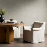 Featuring Bridges Natural Slipcover Dining Armchair by Four Hands at Amethyst Home. Sit back and relax, with rolled arms and a relaxed drape. Libeco™-sourced Belgian linens are artisan-made and 100% natural. Certified Oeko-Tex® STANDARD 100, slipcovered styles are fully removable and machine-washable for easy care.
Overall Dimensions: 29"W x 28"L x 32"HColors: Brussels NaturalMat. Amethyst Home provides interior design, new construction, custom furniture and area rugs in the Des Moines metro area.