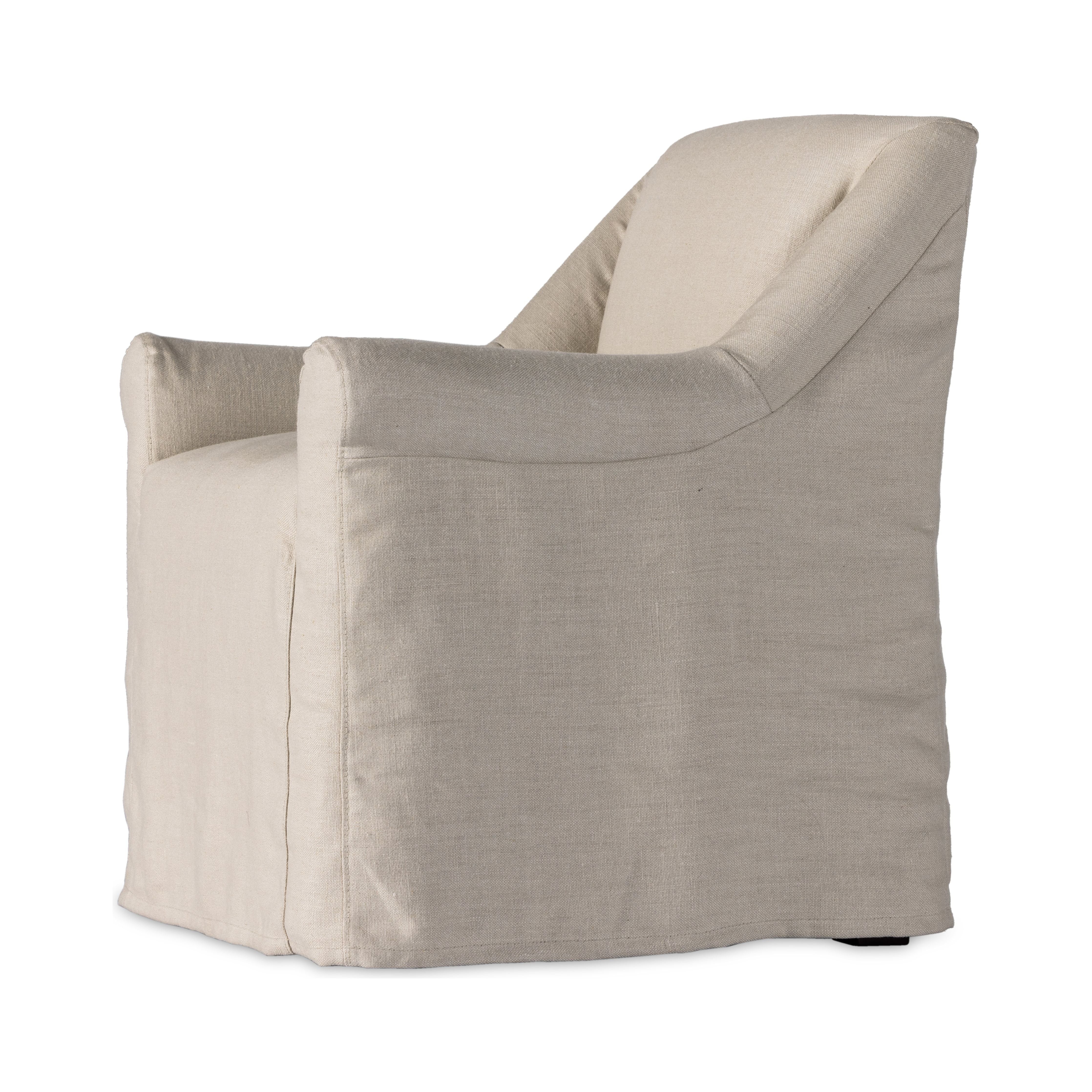 Featuring Bridges Natural Slipcover Dining Armchair by Four Hands at Amethyst Home. Sit back and relax, with rolled arms and a relaxed drape. Libeco™-sourced Belgian linens are artisan-made and 100% natural. Certified Oeko-Tex® STANDARD 100, slipcovered styles are fully removable and machine-washable for easy care.
Overall Dimensions: 29"W x 28"L x 32"HColors: Brussels NaturalMaterial. Amethyst Home provides interior design, new construction, custom furniture and area rugs in the Omaha metro area.