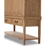 Featuring Brimley Aged Light Pine Wide Cabinet by Four Hands at Amethyst Home. Inspired by clean Scandinavian design, a light finish balances the large scale of solid pine cabinetry. Interior shelving plus dual drawers bring bonus storage options to any space.Overall Dimensions: 19"W x 60"L x 69"H
Collection: CordellaColors: Aged Light Pine ,Distressed Copp. Amethyst Home provides interior design, new home construction design consulting, vintage area rugs, and lighting in the San Diego metro area.