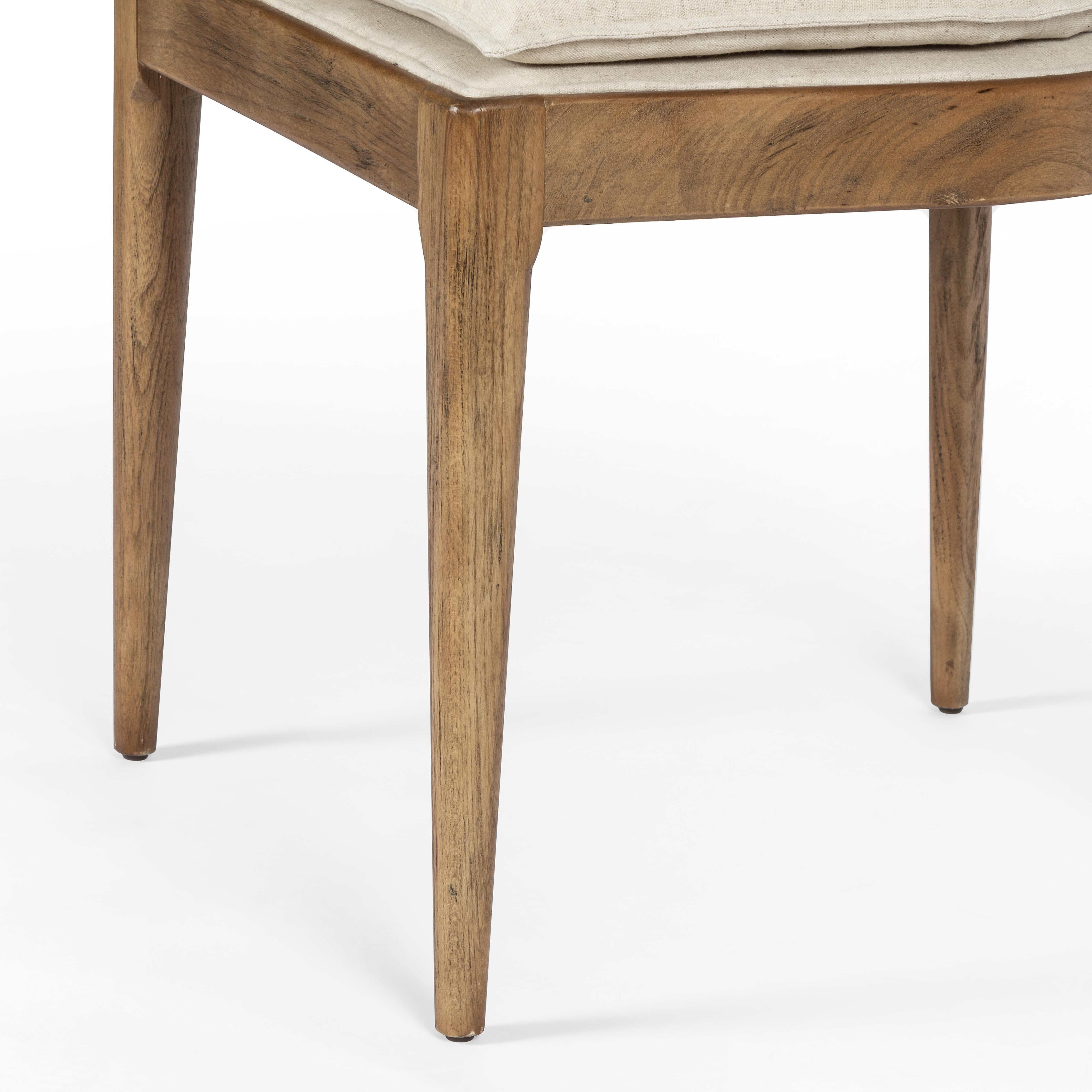 Featuring Britt Toasted Nettlewood Dining Chair by Four Hands at Amethyst Home. Mixed materials refresh retro dining style. Light-toasted nettlewood frames a textural inlay of natural cane, for perfect contrast. Fastened by Velcro, high-performance linen-blend seating for modern sensibility. Performance fabrics are specially created to withstand spills, . Amethyst Home provides interior design, new home construction design consulting, vintage area rugs, and lighting in the Laguna Beach metro area.