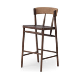 Featuring Buxton Drifted Oak-Bar Stool by Four Hands at Amethyst Home. A solid oak bar stool defined by tapered legs and framing gives an updated look to the classic whistler chair. Finished with a paper rush wrapped detail on the back.Overall Dimensions: 19.25"W x 22.25"L x 42.75"H
Collection: AllstonColors: Drifted Oak ,Natural Paper RushMaterials: Solid Oak ,Rush Dimentions: 22.. Amethyst Home provides interior design, new construction, custom furniture, and area rugs in the Seattle metro area.