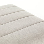 Featuring Langham Napa Sandstone Ottoman by Four Hands at Amethyst Home. Wide, vertical channels and low styling speaks to modish Italian influence. Sandstone-colored covering and modular components allow for versatility in any space. Ottoman to matching sectional. Performance fabrics are specially created to withstand spills, stains, high traffic and wear, . Amethyst Home provides interior design, new home construction design consulting, vintage area rugs, and lighting in the Portland metro area.