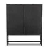 Featuring Caprice Black Wash Mango Cabinet by Four Hands at Amethyst Home. Double trouble in a large format cabinet.  Black woven rattan doors provide camouflaged storage.Overall Dimensions: 59"W x 17"L x 69"H
Collection: LeightonColors: Gunmetal ,Black Natural Cane ,Black Wash MangoMaterials: Iron ,Cane ,Solid Mango Weight: 154.54 lbs. Amethyst Home provides interior design, new construction, custom furniture, and area rugs in the Calabasas metro area.