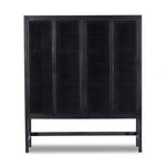 Featuring Caprice Black Wash Mango Cabinet by Four Hands at Amethyst Home. Double trouble in a large format cabinet.  Black woven rattan doors provide camouflaged storage.Overall Dimensions: 59"W x 17"L x 69"H
Collection: LeightonColors: Gunmetal ,Black Natural Cane ,Black Wash MangoMaterials: Iron ,Cane ,Solid Mango Weight: 154.54 lbs. Amethyst Home provides interior design, new construction, custom furniture, and area rugs in the Nashville metro area.