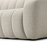 Featuring Carina Weslie Flax Sofa by Four Hands at Amethyst Home. Grand in scale and comfort, this plush sofa features wide dramatic channeling for extra volume and a cloud-like look and sit. Covered in a recycled olefin fabric, known for its UV-resistant, water-repellent and quick-drying abilities, in a Turkish weave with a classic tweed feel.
Overall D. Amethyst Home provides interior design, new home construction design consulting, vintage area rugs, and lighting in the Laguna Beach metro area.