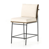 Featuring Crete Savile Flax-Counter Stool by Four Hands at Amethyst Home. Crisp and clean, with natural panache. Slim, black-finished iron frames a floating ladderback of honey-finished oak and cream-colored high-performance seating. Rear handle detail adds a fashionable finishing touch. Performance fabrics are specially created to withstand spills, stains, high traffic and w. Amethyst Home provides interior design, new construction, custom furniture, and area rugs in the Newport Beach metro area.
