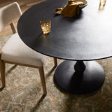 Featuring Daffin Black Antique Round Bistro Table by Four Hands at Amethyst Home. Finished in an antique black, raw aluminum shapes a bistro-style dining table with a turned, geometric look. Seats four comfortably.
Collection: MarlowColors: Black AntiqueMaterials: AluminumOverall Dimensions: 48"W x 48"L x 30.50"H Weight: 124.95 lbs. Amethyst Home provides interior design, new construction, custom furniture, and area rugs in the San Diego metro area.