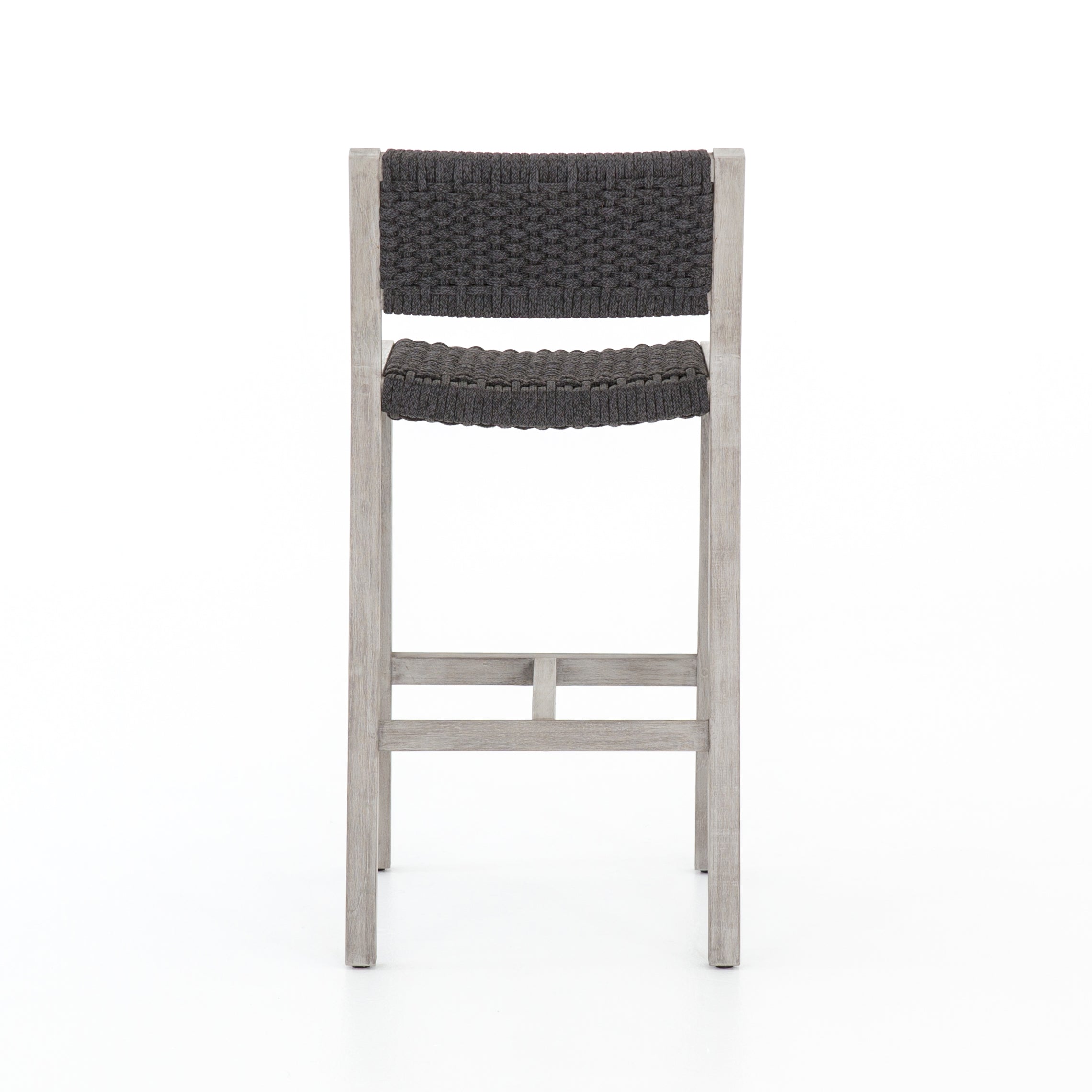 Featuring Delano Grey Outdoor Bar Stool by Four Hands at Amethyst Home. A textural take on outdoor bar styling, weathered grey teak welcomes thick, handwoven rope seating in an inviting grey. Safe for outdoor spaces. Cover or store indoors during inclement weather and when not in use.Overall Dimensions: 19.75"W x 24"L x 40.50"H
Collection: SolanoColors: Thick Dark Grey Rope ,Wea. Amethyst Home provides interior design, new construction, custom furniture, and area rugs in the Alpharetta metro area.