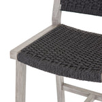 Featuring Delano Grey Outdoor Bar Stool by Four Hands at Amethyst Home. A textural take on outdoor bar styling, weathered grey teak welcomes thick, handwoven rope seating in an inviting grey. Safe for outdoor spaces. Cover or store indoors during inclement weather and when not in use.Overall Dimensions: 19.75"W x 24"L x 40.50"H
Collection: SolanoColors: Thick Dark Grey Rope ,Weather. Amethyst Home provides interior design, new construction, custom furniture, and area rugs in the Boston metro area.