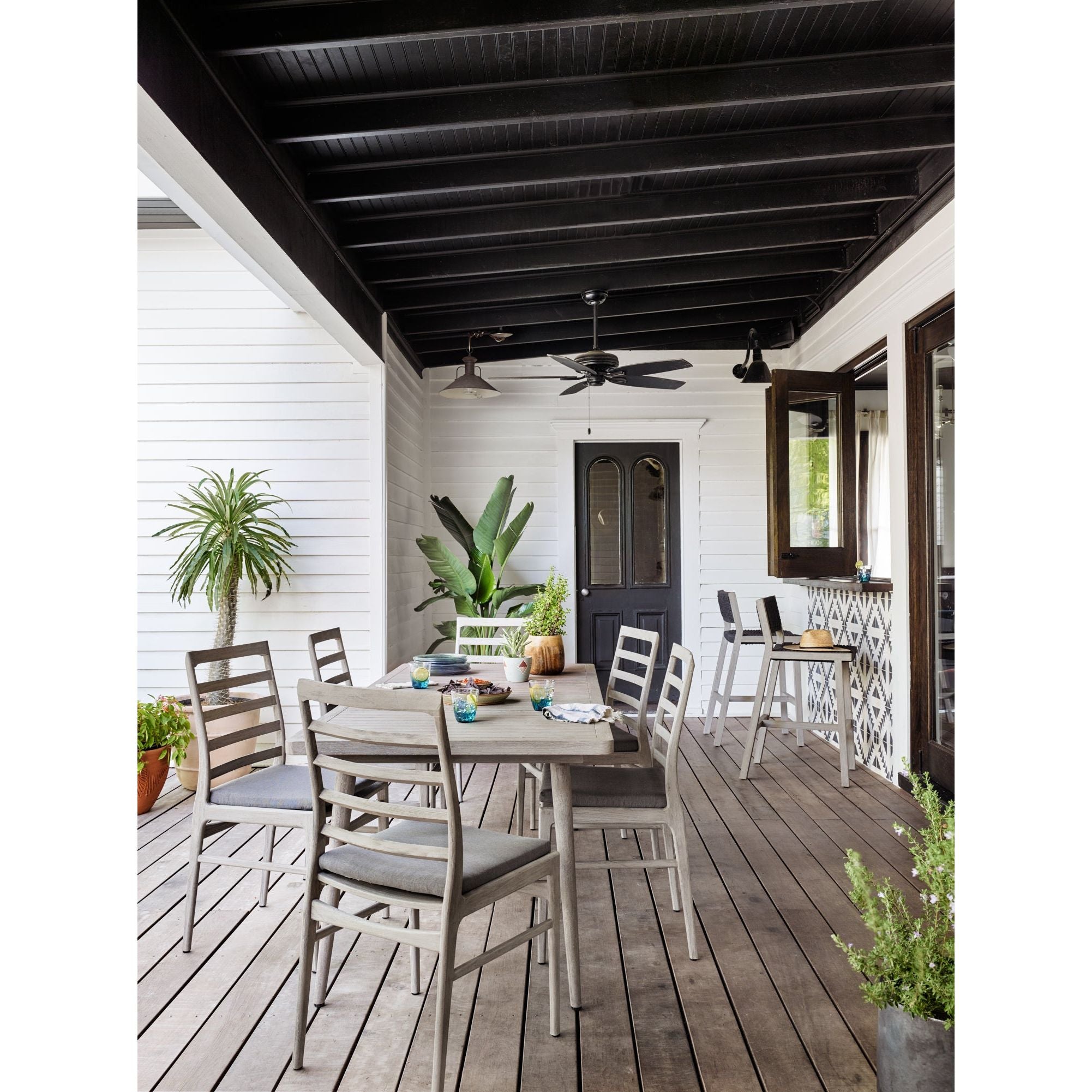 Featuring Delano Grey Outdoor Bar Stool by Four Hands at Amethyst Home. A textural take on outdoor bar styling, weathered grey teak welcomes thick, handwoven rope seating in an inviting grey. Safe for outdoor spaces. Cover or store indoors during inclement weather and when not in use.Overall Dimensions: 19.75"W x 24"L x 40.50"H
Collection: SolanoColors: Thick Dark Grey Rope ,Weathe. Amethyst Home provides interior design, new construction, custom furniture, and area rugs in the Houston metro area.