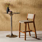 Featuring Delano Natural Teak-Bar Outdoor Stool by Four Hands at Amethyst Home. A textural take on outdoor bar styling, natural teak welcomes thick, handwoven rope seating in an inviting ivory. Safe for outdoor spaces. Cover or store indoors during inclement weather and when not in use.Overall Dimensions: 19.75"W x 24"L x 40.50"H
Collection: SolanoColors: Natural Teak-Fsc ,Ivory Ro. Amethyst Home provides interior design, new construction, custom furniture, and area rugs in the Houston metro area.