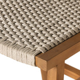 Featuring Delano Natural Teak-Bar Outdoor Stool by Four Hands at Amethyst Home. A textural take on outdoor bar styling, natural teak welcomes thick, handwoven rope seating in an inviting ivory. Safe for outdoor spaces. Cover or store indoors during inclement weather and when not in use.Overall Dimensions: 19.75"W x 24"L x 40.50"H
Collection: SolanoColors: Natural Teak-Fsc ,I. Amethyst Home provides interior design, new construction, custom furniture, and area rugs in the Salt Lake City metro area.