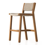 Featuring Delano Natural Teak-Bar Outdoor Stool by Four Hands at Amethyst Home. A textural take on outdoor bar styling, natural teak welcomes thick, handwoven rope seating in an inviting ivory. Safe for outdoor spaces. Cover or store indoors during inclement weather and when not in use.Overall Dimensions: 19.75"W x 24"L x 40.50"H
Collection: SolanoColors: Natural Teak-Fsc ,Ivory. Amethyst Home provides interior design, new construction, custom furniture, and area rugs in the Washington metro area.