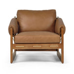 Featuring Dustin Palermo Cognac Chair by Four Hands at Amethyst Home. Dustin Palermo Cognac Chair is a vintage sling seating gets a Brazilian midcentury update. Exposed frame is crafted from solid ash wood and accented with thick rope that suspends sling seating. Upholstered in 100% top-grain leather in cognac for a monochromatic look. Loose feather-blend cushions offer plush sink-in comfo. Amethyst Home provides interior design services, furniture, rugs, and lighting in the Des Moines metro area.