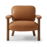 Featuring Eisley Trevino Camel Accent Chair by Four Hands at Amethyst Home. Sleek and inviting, this wood-meets-leather arm chair is timeless in any context. Large cylindrical legs support the upholstered back and seat, which are covered in camel-colored top-grain leather. Spring suspension adds comfort and durability to the seat cushion.
Collection: Carneg. Amethyst Home provides interior design, new home construction design consulting, vintage area rugs, and lighting in the Nashville metro area.
