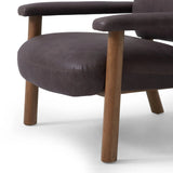 Featuring Eisley Tumble Waxed Slate Accent Chair by Four Hands at Amethyst Home. Sleek and inviting, this wood-meets-leather arm chair is timeless in any context. Large cylindrical legs support the upholstered back and seat, which are covered in bark-colored top-grain leather. Spring suspension adds comfort and durability to the seat cushion.
Collection:. Amethyst Home provides interior design, new home construction design consulting, vintage area rugs, and lighting in the Laguna Beach metro area.