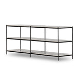 Featuring Felix Large Console Table by Four Hands at Amethyst Home. Hammered grey-finished iron frames three tiers of polished white marble, for an open look with plenty of surface space.
Overall Dimensions: 78"W x 20"L x 31"HColors: Hammered Grey W/Clear Powder Coat , Polished White MarbleMaterials: Iron , Solid MarbleWeight: 343.17Clearance from Floor: 4"Distance Between Legs (Front. Amethyst Home provides interior design, new construction, custom furniture and area rugs in the Dallas metro area