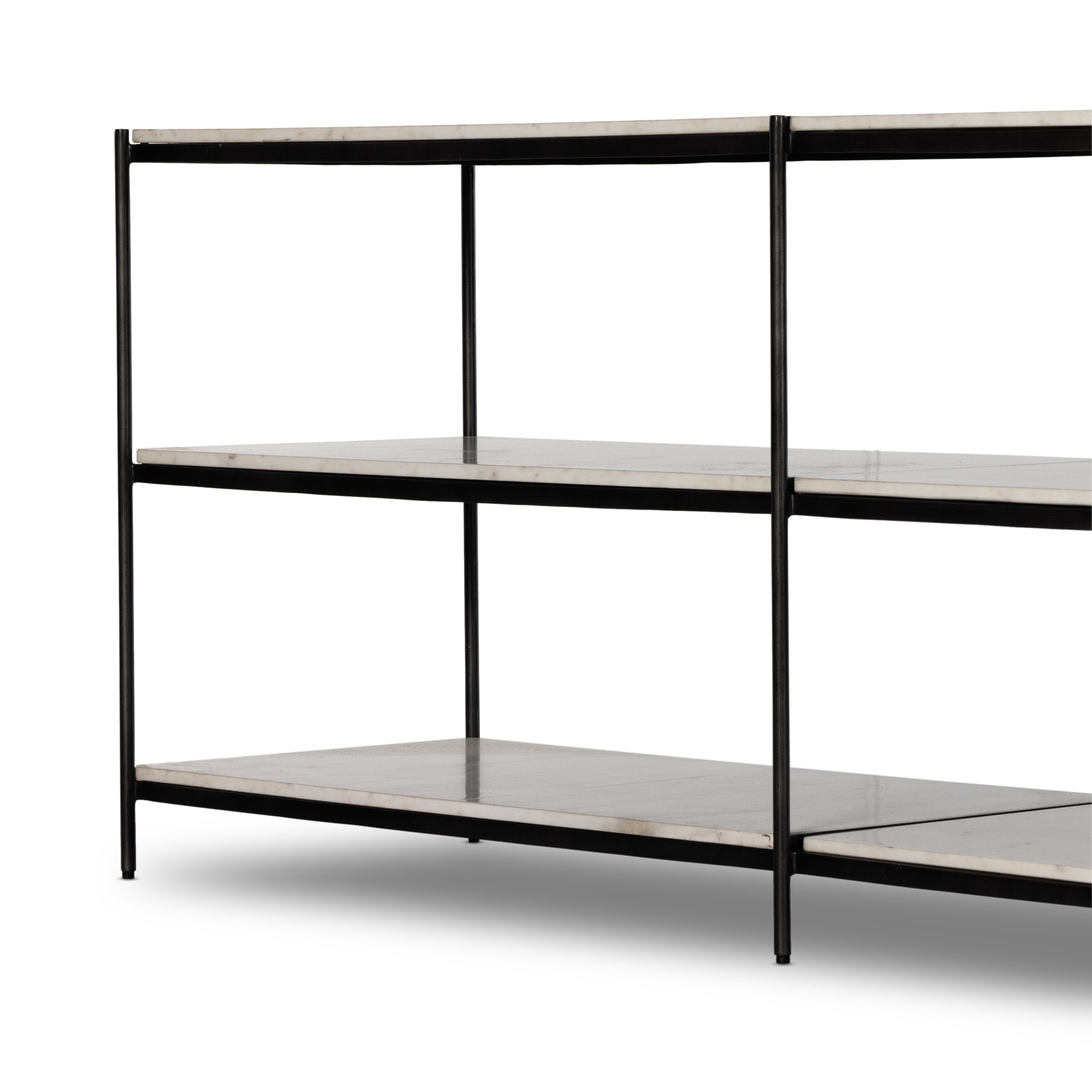 Featuring Felix Large Console Table by Four Hands at Amethyst Home. Hammered grey-finished iron frames three tiers of polished white marble, for an open look with plenty of surface space.
Overall Dimensions: 78"W x 20"L x 31"HColors: Hammered Grey W/Clear Powder Coat , Polished White MarbleMaterials: Iron , Solid MarbleWeight: 343.17Clearance from Floor: 4"Distance Between Leg. Amethyst Home provides interior design, new construction, custom furniture and area rugs in the Salt Lake City metro area