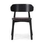 Featuring Franco Sonoma Black Upholstered Dining Chair by Four Hands at Amethyst Home. A fresh, exaggerated take on the wing-back dining chair. Finished a classic jet black, a mix of solid ash and ash veneer makes a modern and shapely seating statement with midcentury undertones. Complemented by a cushioned seat in black top-grain leather exclusive to Four Hands.Overall Dimensio. Amethyst Home provides interior design, new construction, custom furniture, and area rugs in the Alpharetta metro area.