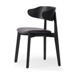 Featuring Franco Sonoma Black Upholstered Dining Chair by Four Hands at Amethyst Home. A fresh, exaggerated take on the wing-back dining chair. Finished a classic jet black, a mix of solid ash and ash veneer makes a modern and shapely seating statement with midcentury undertones. Complemented by a cushioned seat in black top-grain leather exclusive to Four Hands.Overall Dime. Amethyst Home provides interior design, new construction, custom furniture, and area rugs in the Salt Lake City metro area.