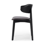 Featuring Franco Sonoma Black Upholstered Dining Chair by Four Hands at Amethyst Home. A fresh, exaggerated take on the wing-back dining chair. Finished a classic jet black, a mix of solid ash and ash veneer makes a modern and shapely seating statement with midcentury undertones. Complemented by a cushioned seat in black top-grain leather exclusive to Four Hands.Overall Dimension. Amethyst Home provides interior design, new construction, custom furniture, and area rugs in the San Diego metro area.