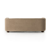 Inspired by vintage flea market finds, the Gidget Sheepskin Camel Sofa is a faux shearling-upholstered sofa pairs that is simple silhouette with clean, sweeping curves. Bench-seat cushioning plus feather-blend seating for total comfort. Amethyst Home provides interior design services, furniture, rugs, and lighting in the Kansas Citys metro area.